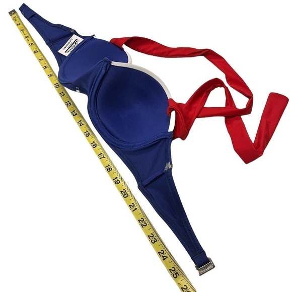 MY Hero Academia Bra Top Small Costume Cosplay Blue Red Halter - Picture 8 of 8